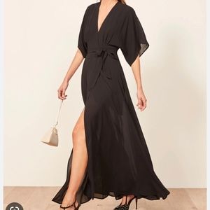 Reformation Black Winslow Gown